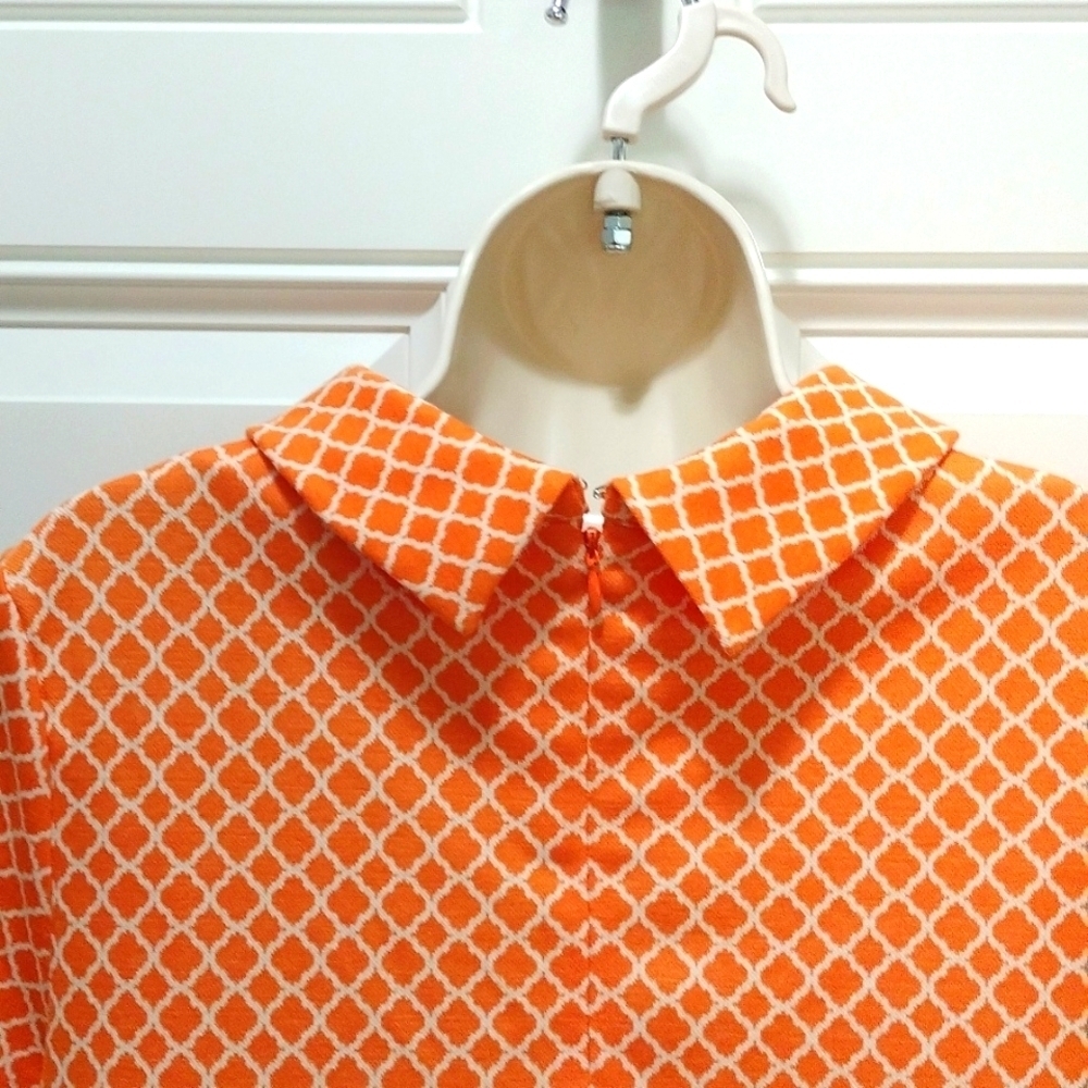 Tyler Boe Cowl Neck Orange Mini Dress Size M - Picture 3 of 9